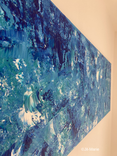 Der Wilde Blaue Tiefe Ozean (40x120x2cm)