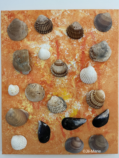 Shells In Lava (35x45x2cm)