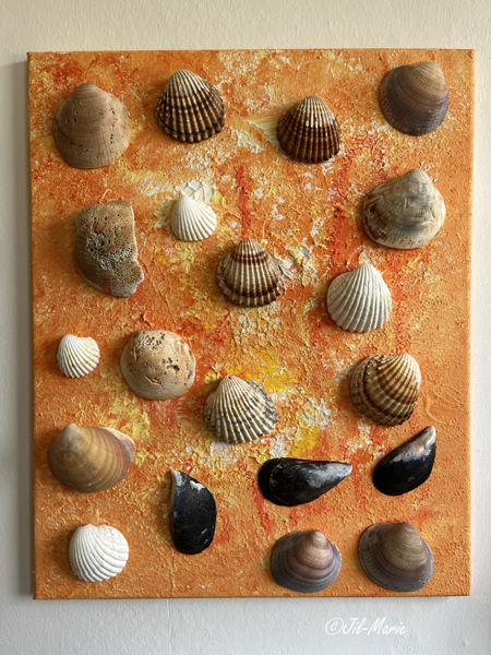 Shells In Lava (35x45x2cm)